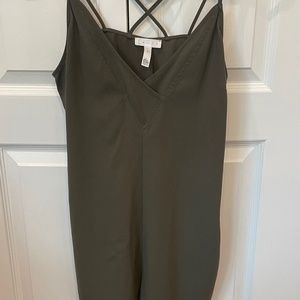Green romper with pockets